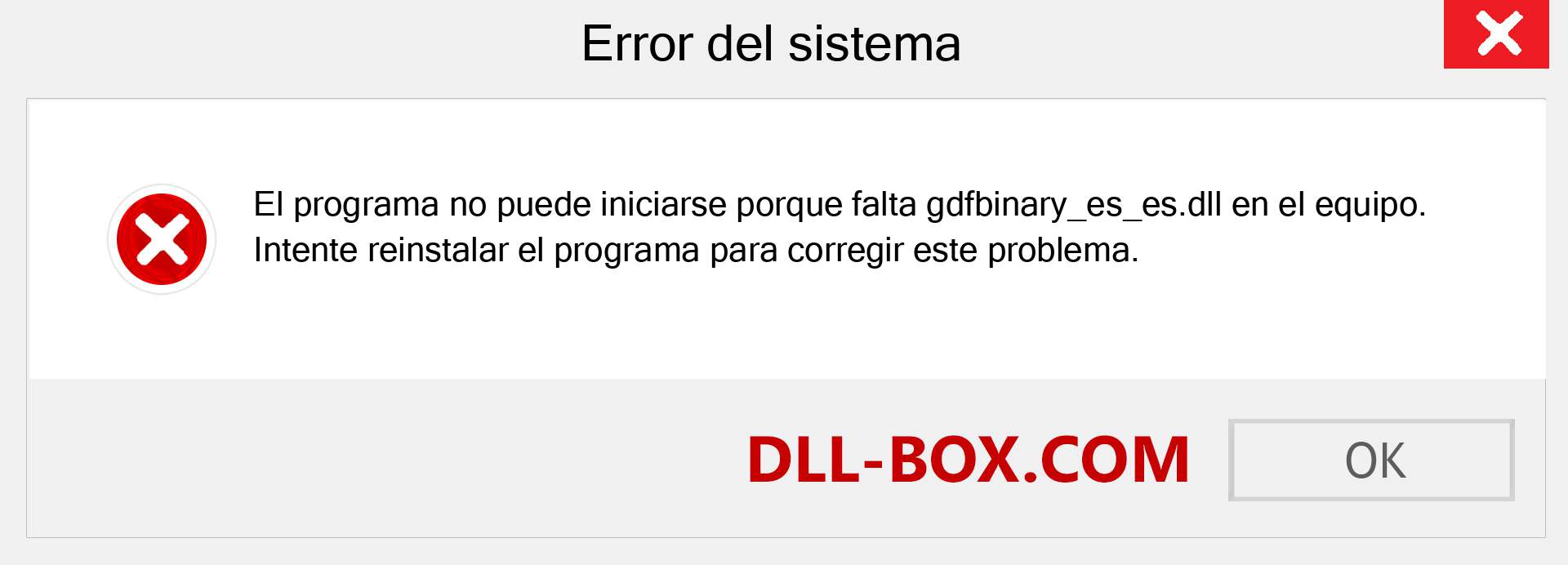 ¿Falta el archivo gdfbinary_es_es.dll ?. Descargar para Windows 7, 8, 10 - Corregir gdfbinary_es_es dll Missing Error en Windows, fotos, imágenes