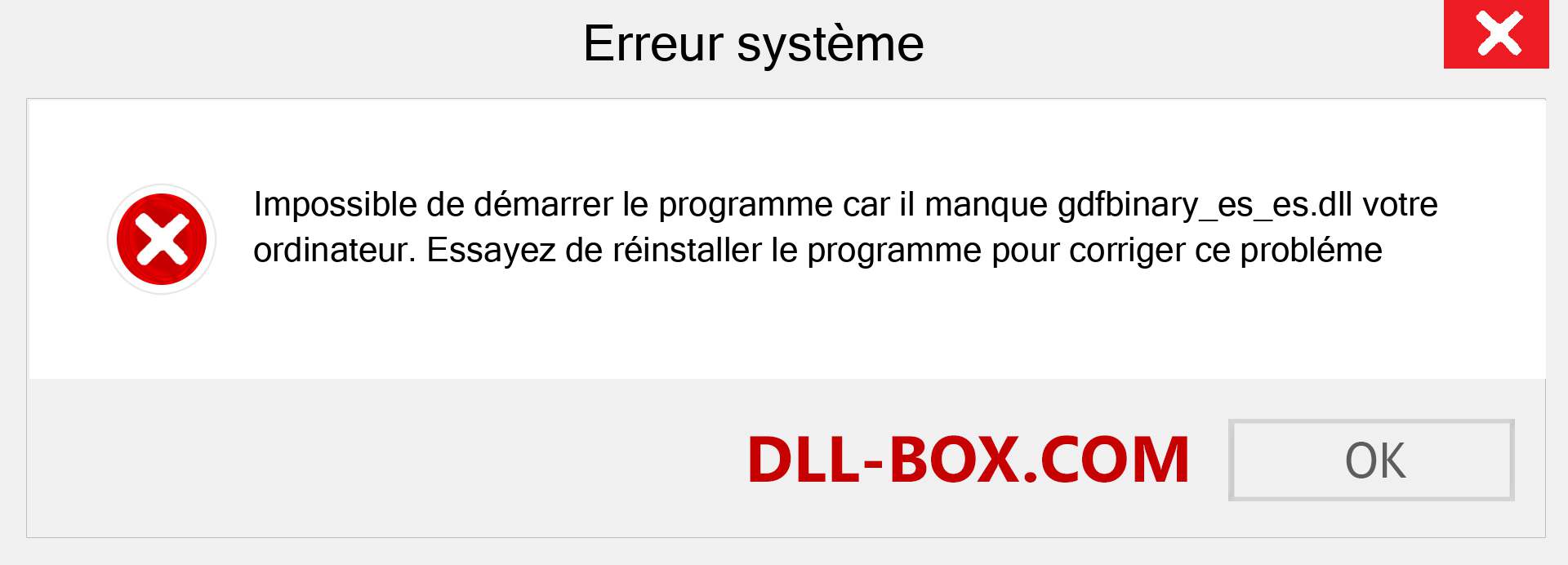 Le fichier gdfbinary_es_es.dll est manquant ?. Télécharger pour Windows 7, 8, 10 - Correction de l'erreur manquante gdfbinary_es_es dll sur Windows, photos, images