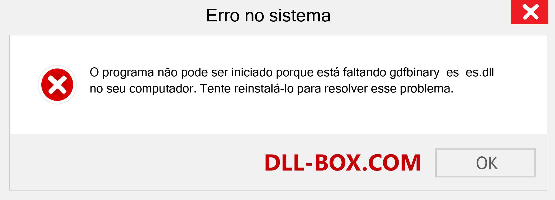 Arquivo gdfbinary_es_es.dll ausente ?. Download para Windows 7, 8, 10 - Correção de erro ausente gdfbinary_es_es dll no Windows, fotos, imagens